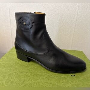 New Men’s Gucci Waxed Calf Ankle Boots. Sz G7/US 8 $1150